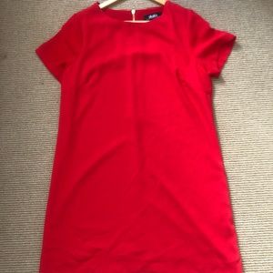 Lulus Shift and Shout Red Shift Dress